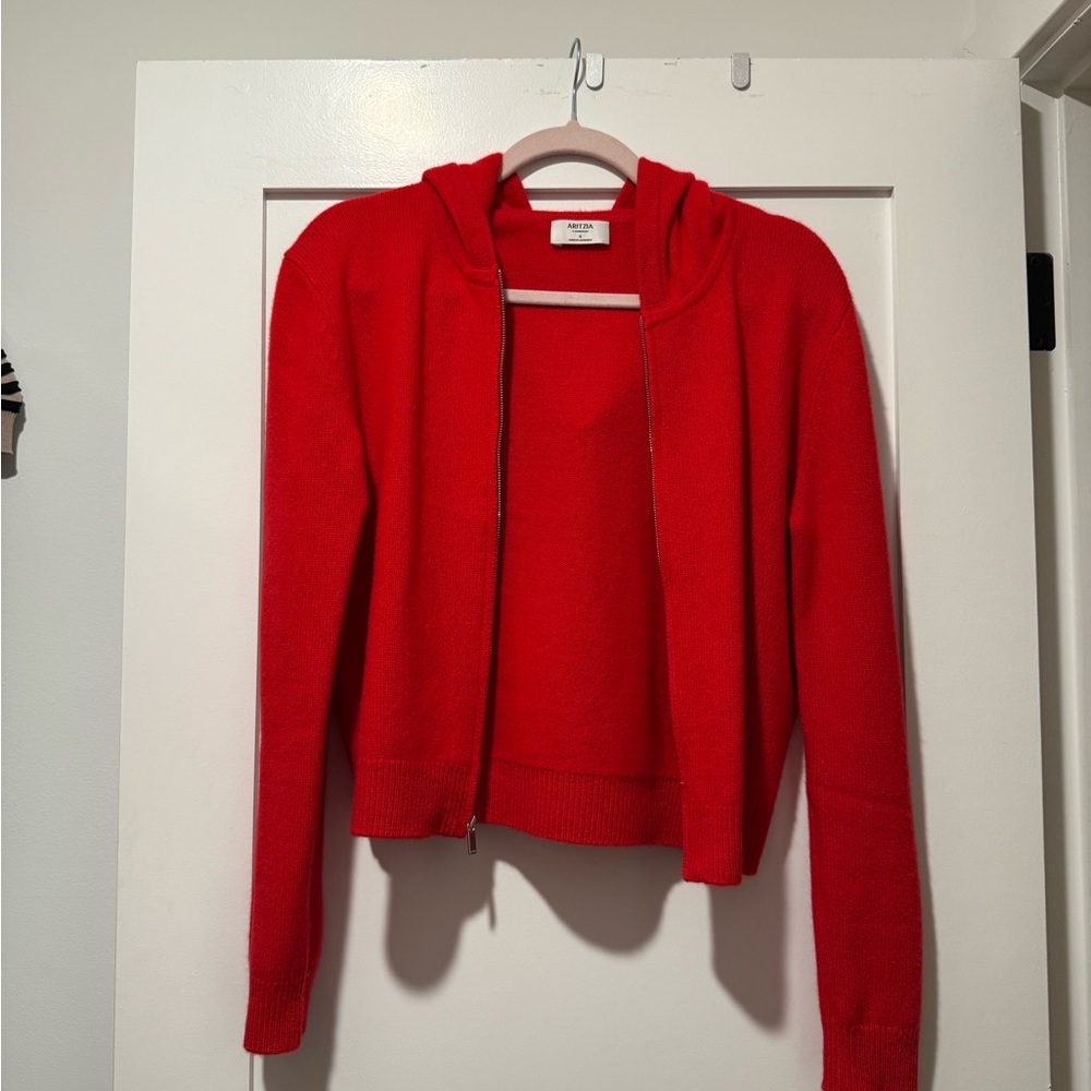 Aritzia Red Cashmere Hoodie